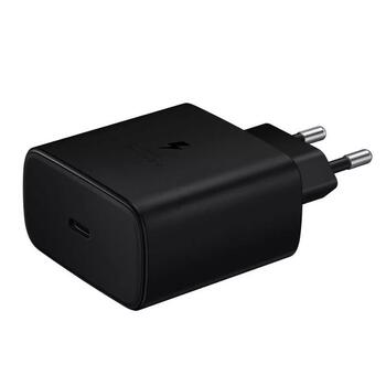 Samsung EP-TA845 45W PD 3.0 Быстрая и Универсальная Type-C Plug 3A Зарядка для S20/S21/A51/A71 Black (OEM) (EP-TA845/OEM)