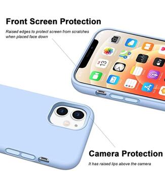 Riff Тонкий & Мягкий силиконовый чехол-крышка с мягкой подкладкой для iPhone 12 / 12 Pro Light Blue (RF-TS-IPH12/12PRO-LIGHBLUE)