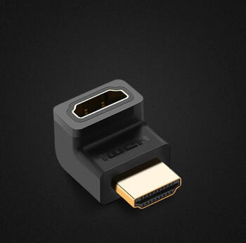 Ugreen 20110 Hdmi 2.0 Spraudnis uz HDMI Ligzda Augšpusē 90 gr leņķi (Type A) adapteris ar 4K Atbalstu (20110)