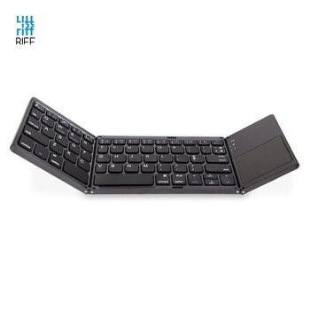 Riff BT-01 Складываемая Bluetooth Клавиатура для Windows Android iOs Телефонов & Smart TV с Touchpad Черный (RF-BT-01)