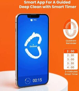 Bitvae S2 Bluetooth elektriskā zobu birste ar 5 tīrīšanas režīmiem / x4 birstes / taimeris Black (BIT-S2)