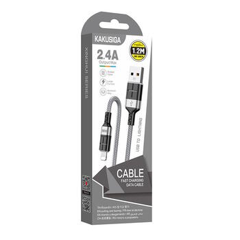 iKaku KSC-696 Smart проводо для быстрой подзарядки USB на Lightning 1.2m Grey (KSC-696/GR)