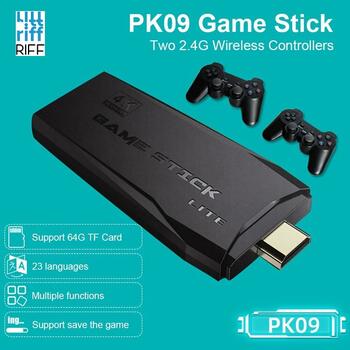 RIFF PK-09 Lite HDMI Retro Mini 4K Игровая Консоль Linux 4100 Видеоплеер Игровая Приставка с Беспроводными Контроллерами 64 Гб Черный (RF-PK09)