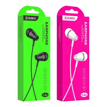 iKAKU KSC-382 Universālas Vieglas HiFi In-Ear Austiņas 3.5mm ar Mikrofonu 1.2m Baltas (KSC-382-WH)