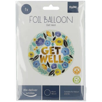Folat Folija gaisa balons "Get well soon" Flowers 45cm (67943)