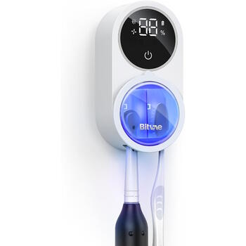 Bitvae X122 universāls zobu birstes sterilizators ar LED viediekrānu 1800mAh White (X122)