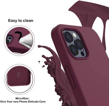 Riff Plāns & Mīksts silikona aizmugures maks ar mīkstu iekšpusi priekš Apple iPhone 11 Burgundy (RF-SC-IPH-11-BUR)