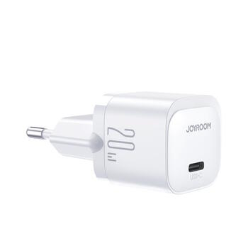 Joyroom JR-TCF02 Mini formāta Ātrs tīkla lādētājs ar USB C 20W PD White (JR-TCF02)