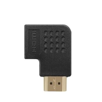 Qoltec 50529 HDMI AF Плоский 90 градусов Адаптер Кабеля - HDMI A папа / HDMI A гнездо Черный (50529)