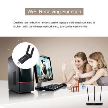 Riff AC1300 USB модуль Wi-Fi адаптер 5 GHz 2.4 GHz 1300 Мбит/с 802.11ac/a/b/g/n Чёрный (RF-AC1300)
