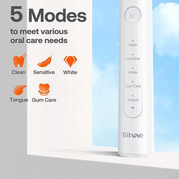 Bitvae R2 elektriskā zobu birste x8 birstes / ceļojumu maciņš / vads White (BIT-R2-WH)