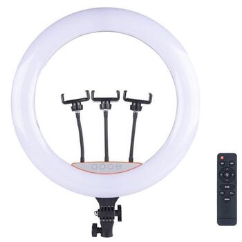 Riff BD560 56cm LED gaismas gredzens 67W ar 3x viedtālruņa turētājiem + Bluetooth tālvadības pults (RF-BD560)