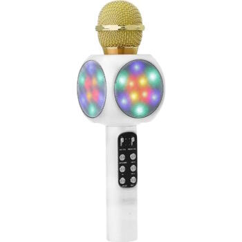 Riff WS-1816 16W karaoke BT mikrofons ar LED 360 White (WS-1816/WH)