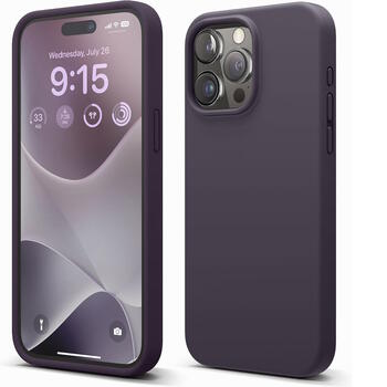 Riff Plāns & Mīksts silikona aizmugures maks ar mīkstu iekšpusi priekš Apple iPhone 15 Pro Max Violet (RF-TS-IPH15PMA-VI)