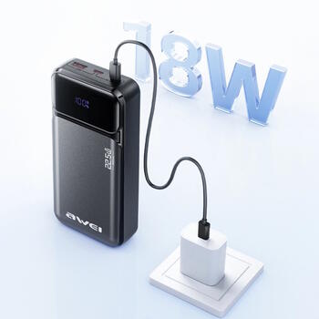 Awei PA-92 22.5W внешний аккумулятор Power Bank 20000mAh Black (PA-92)