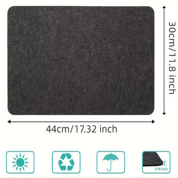 Riff atkārtoti lietojams universāls silikona karstumizturīgs virtuves paklājiņš, kas piemērots gaisa fritierim un citiem priekšmetiem (44x30cm) (RF-RES-MAT)