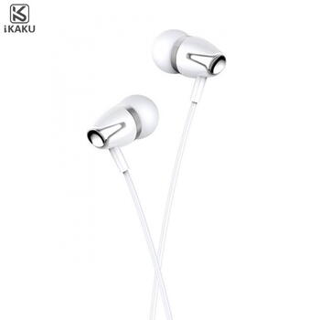 iKAKU KSC-466 Универсальные легкие наушники-вкладыши HiFi 3,5 мм с микрофоном 1,2 м Белый (KSC-466-WH)