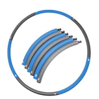 SportVida Складываемая Пенной поввверхности Hula Hoop обруч 90cm для гимнастики 700gr Серый/Синий (SV-HK0216)