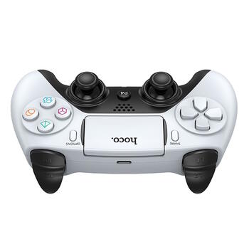 Hoco GA1 Bezvadu spēļu kontrolieris priekš PlayStation PS5 PS4 PC White (GA1)