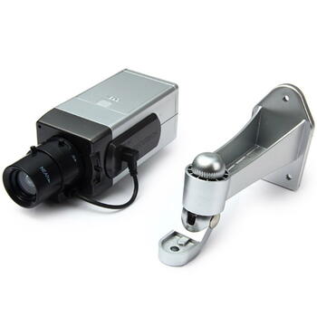 Riff RF-DM1 CCTV IR Ārtelpu kameras mulāža ar kustības sensoru kas virza slīpumu 3x AA battery Silver (RF-DM1)