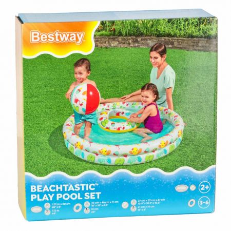 Bestway Надувной бассейн + круг + мяч 51124 (5894)