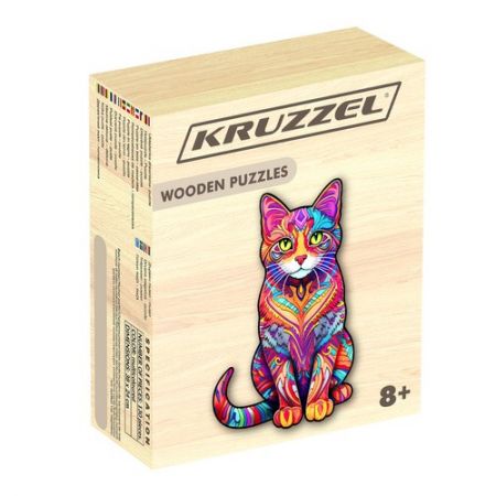 Деревянный пазл Премиум Кот 130 деталей 38x24 см (P22878)