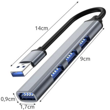 USB HUB - 4 ports 3.0 + 2.0 Izoxis (P21940/P23316/PAK340)