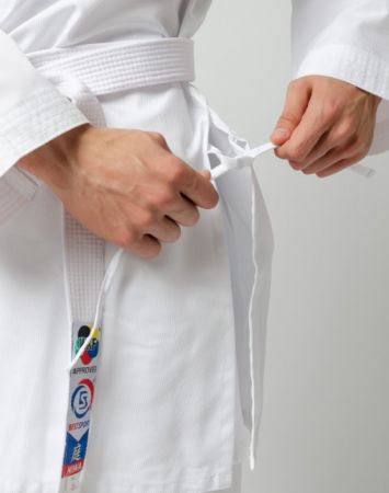 Best Sport Кимоно NIWA karate gi WKF белый пояс, Размер 110 - 150 см