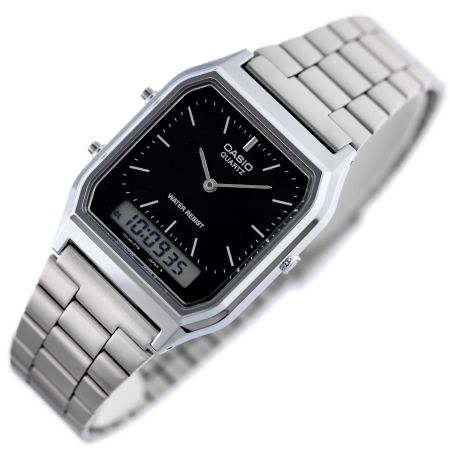 CASIO Rokas pulkstenis Unisex AQ-230A-1DMQYES + BOX silver/black
