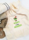 Подарочное полотенце LUX c вышивкой MIERU TIKAI MIERU (D98)