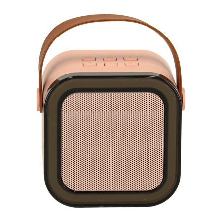 Karaoke skaļruņis + mikrofons USB Bluetooth LED rozā (3379)