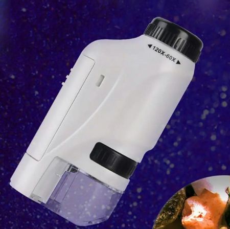 Учебный микроскоп для детей с увеличением 120-60 крат (код товара PDA317)