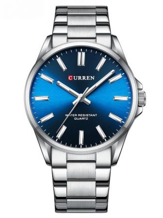 CURREN Vīriešu rokas pulkstenis 9090 (ZC045A) + BOX silver/blue