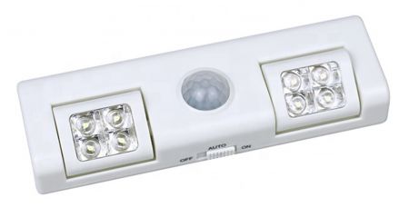 LED лампа с датчиком движения 8 LED белая (PZD26A)