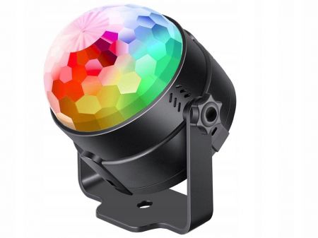 Проектор диско шар RGB LED с питанием от сети + пульт (P12268)