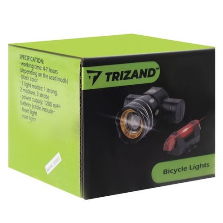 Velosipēda priekšējais un aizmugurējais lukturis T6 USB (P18669)