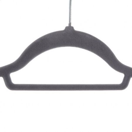 Бархатные вешалки для одежды 20 шт. серые (P22535)