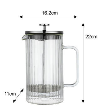Пресс для кофе/ чая, 1L, стекло, KB 7758, Klausberg (KB 7758)