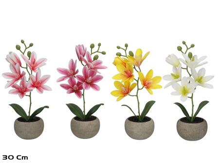 Mākslīgā magnolija podā x3 – 32 cm, 8,5x13,5x30 cm, LITO (8445393394701)