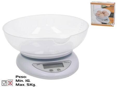 Цифровые кухонные весы 5 кг, белые, 20 x 18 x 9 см, KITCHEN&GO (8445393371498)
