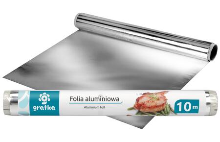 Алюминиевая фольга, 10 м x 28 см, рулон, 3.2 x 3.2 x 30, 00170, Gratka (00170)