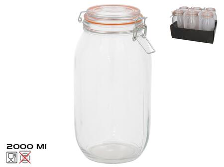 Hermētiska burka 2000 ml, 25 x 12 x 12 cm, KITCHEN&GO (8445393424361)