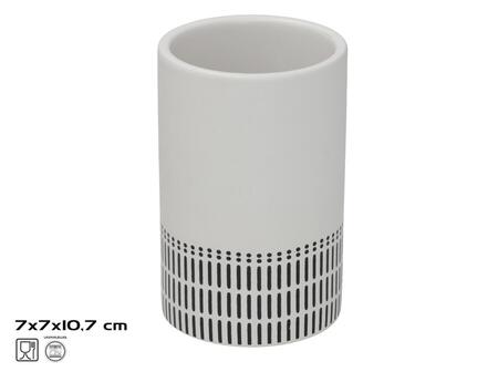 Стакан для зубных щеток, 300 мл, 7.00 x 7.00 x 10.70, BATH&GO (8445393538952)