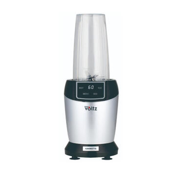 Blenderis, 1200W, LED displejs, 2 krūzes, sudrabkrāsas, 5OV51162FS, Oliver Voltz (5OV51162FS)