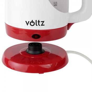 Электрический чайник Oliver Voltz 55551230FR, 1300Вт, 0.9л, беспроводной, бело-красный (55551230FR)