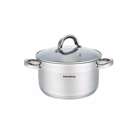 Tērauda katls ar vāku Ø20cm 3.5L Klausberg KB 7124 (KB 7124)