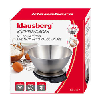 Кухонные весы с чашей 1,8 л, KLAUSBERG KB 7939 (KB 7939)