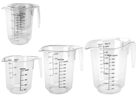 Мерный кувшин, набор из 3 шт. (0.25L, 0.5L, 1L), 12 x 15 x 15.5, 50241, RAVI Decor (50241)