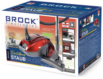 Putekļu sūcējs bez maisa BROCK BVC 9000 RD, 2,5L, 700 W (BVC 9000 RD)