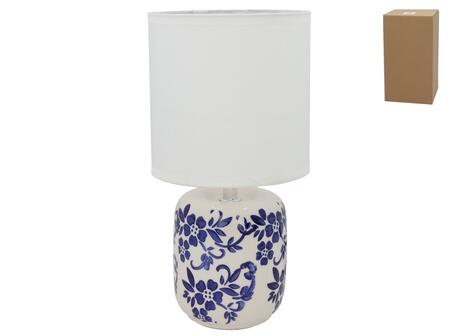Galda lampa, keramika 14.00 × 14.00 × 27.00 cm, DECORLIFE (8445393651477)
